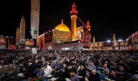 جموع الزائرين تحيي ليلة 20 من شهر رمضان عند مرقد أمير المؤمنين (عليه السلام)